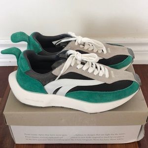 AGE Arc Sonic Mesh leather sneakers